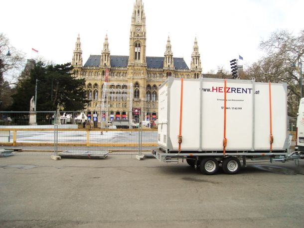 Rathaus Wien Heizrent Heizcontainer